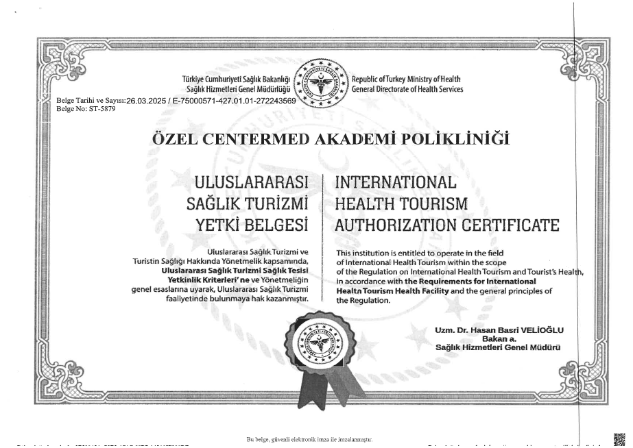 Uluslararası Sağlık Turizmi Yetkinlik Belgesi
